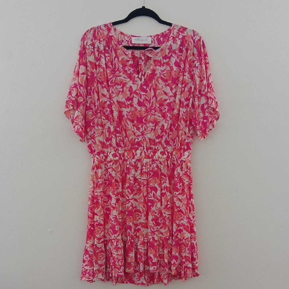 Walker & Wade Floral Smocked Waist Tiered Dress #3423